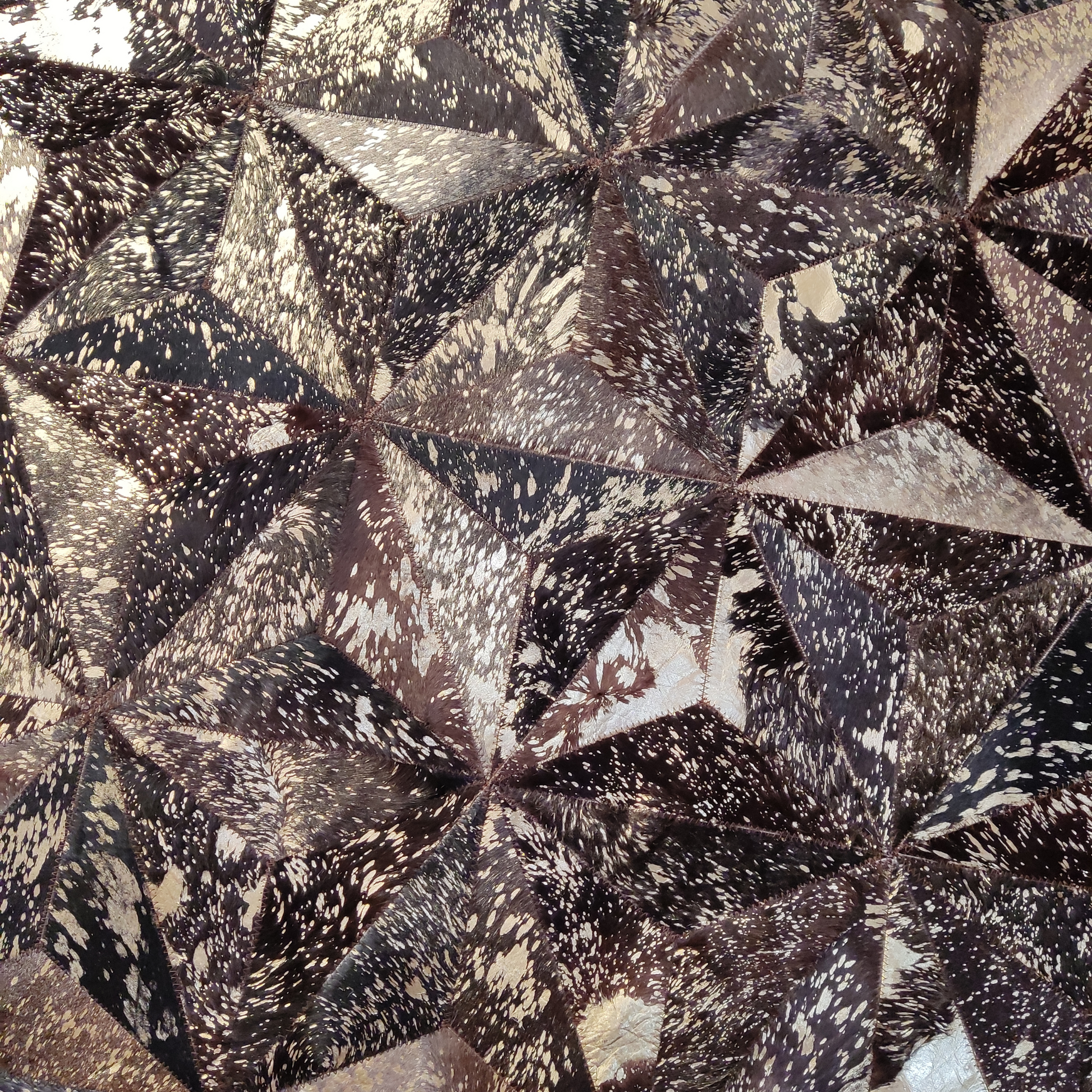 Black Star Rug with Gold Sparkles