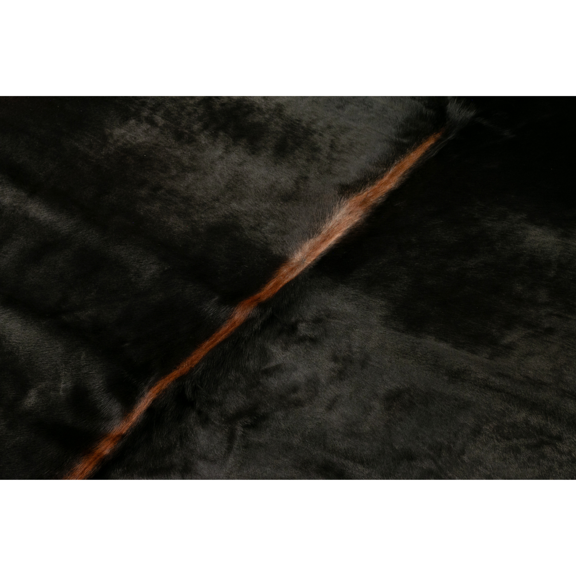 Tapete cuero de pelo negro 3