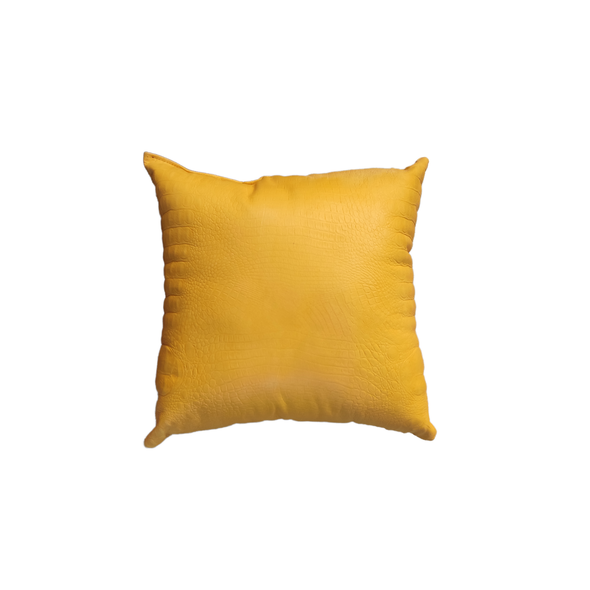 Yellow crocodile cushion