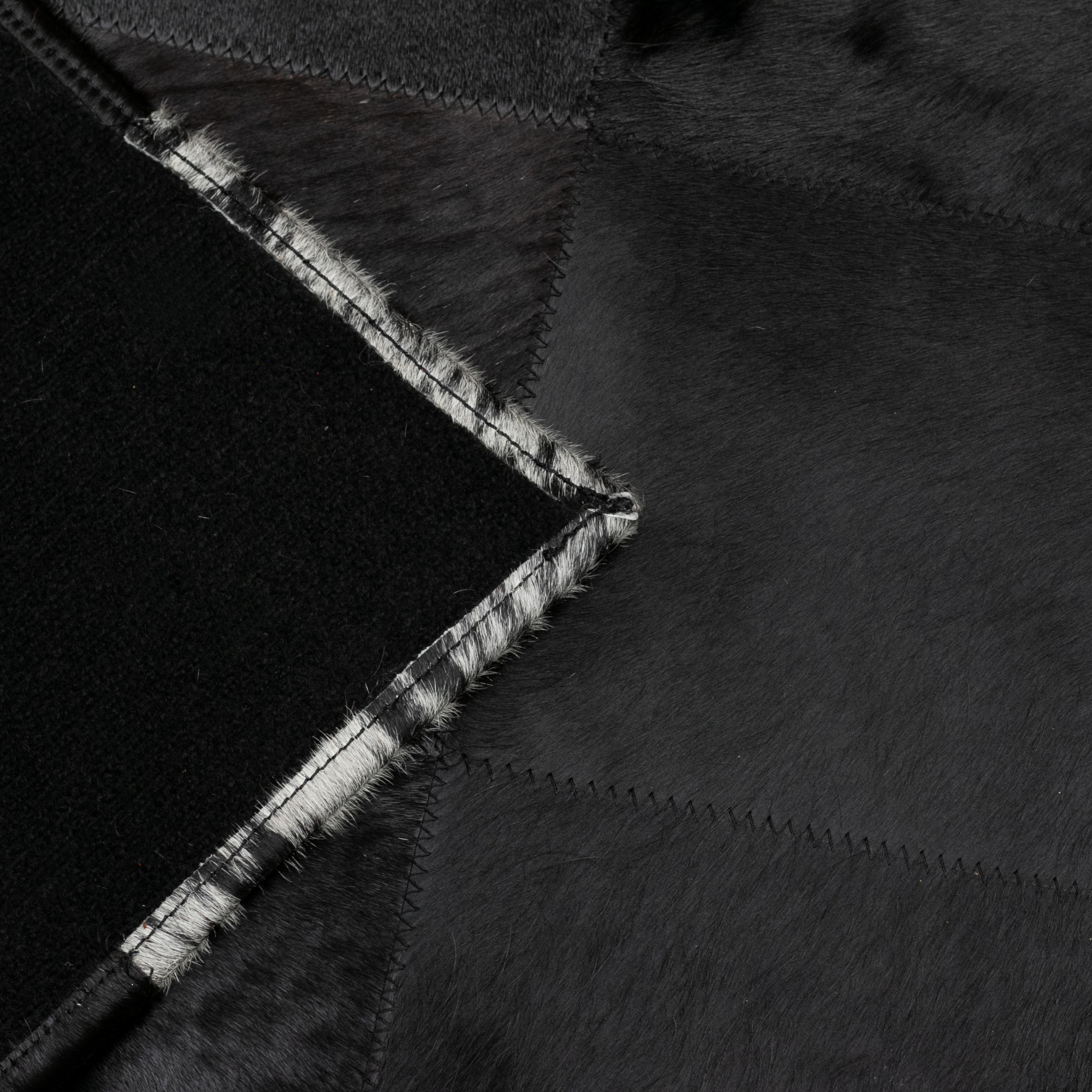 Tapete cuadros negro y granizado