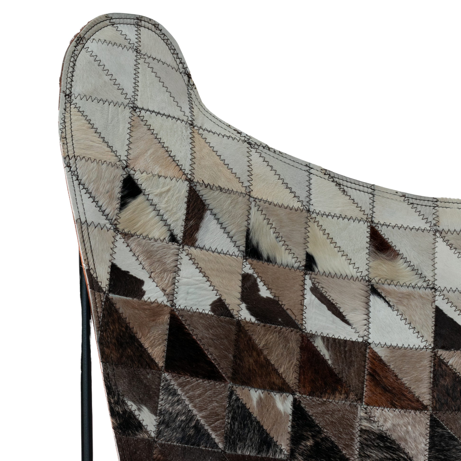 Silla mariposa con pelo efecto degradado café