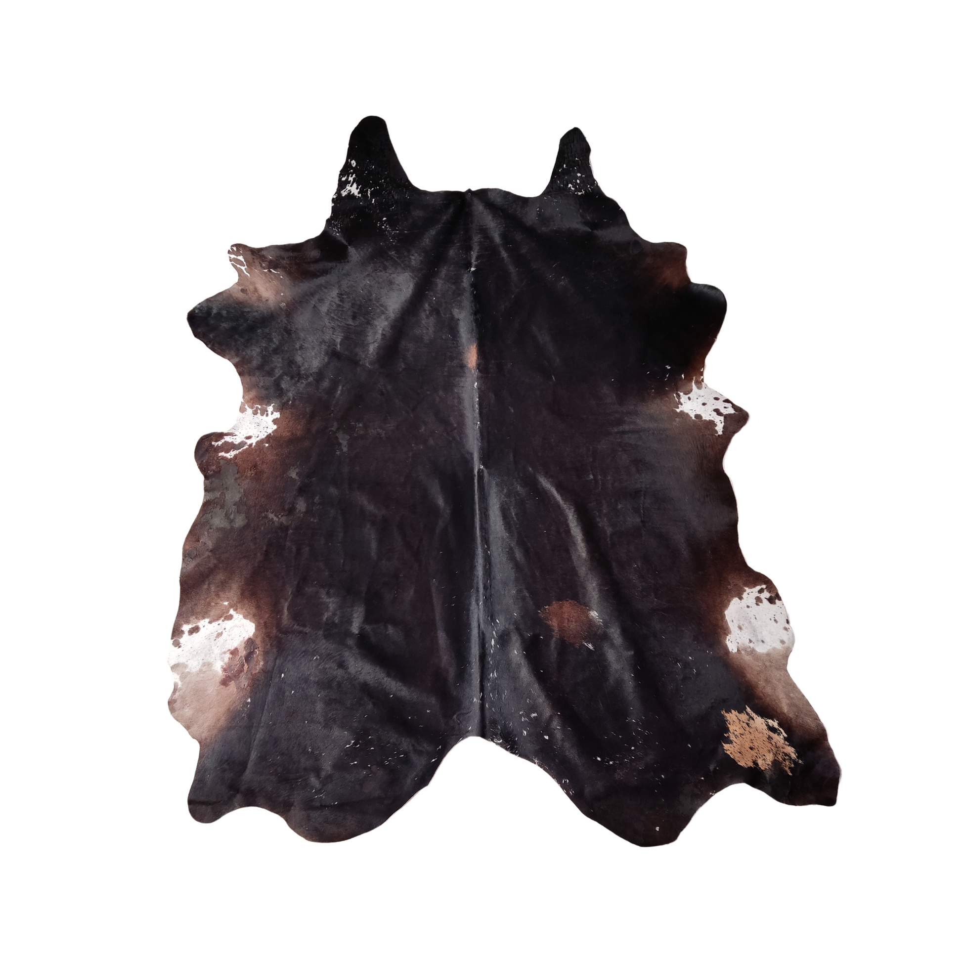Tapete cuero de pelo negro 4