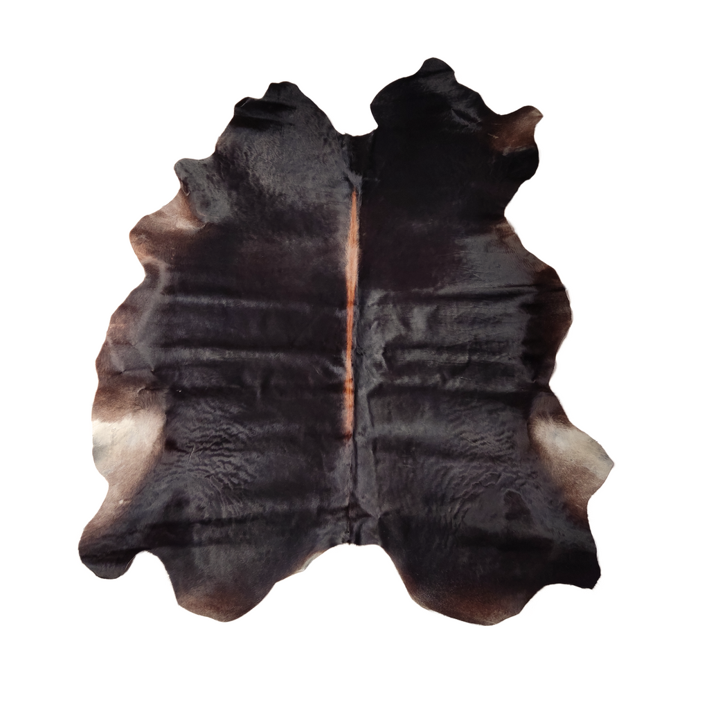 Tapete cuero de pelo negro 3