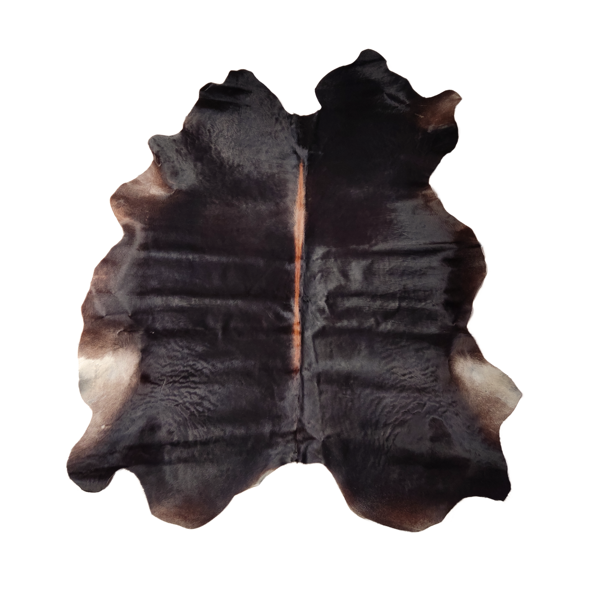 Tapete cuero de pelo negro 3