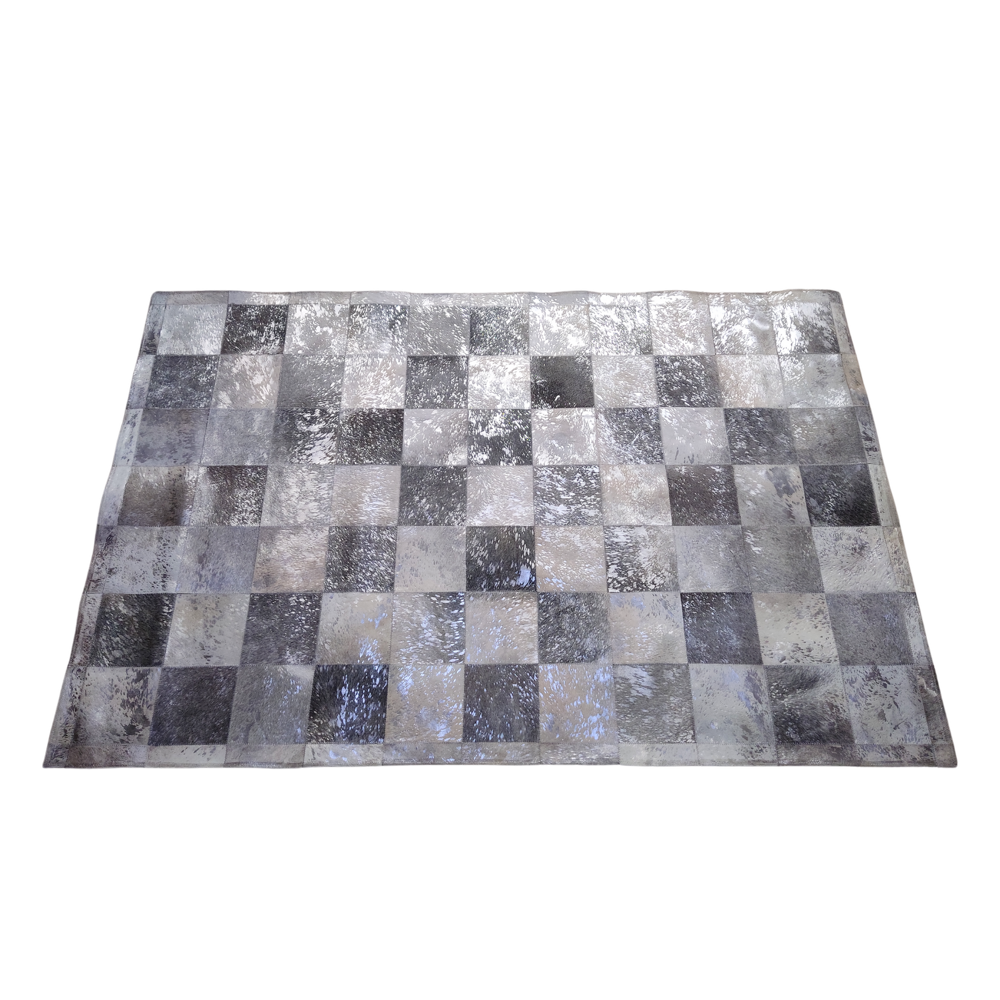 Tapete cuadros gris destellos plata