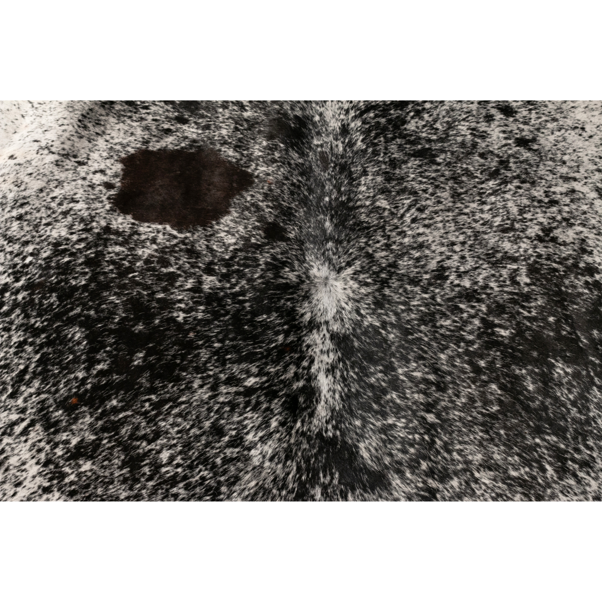 Black granized hair leather rug 2