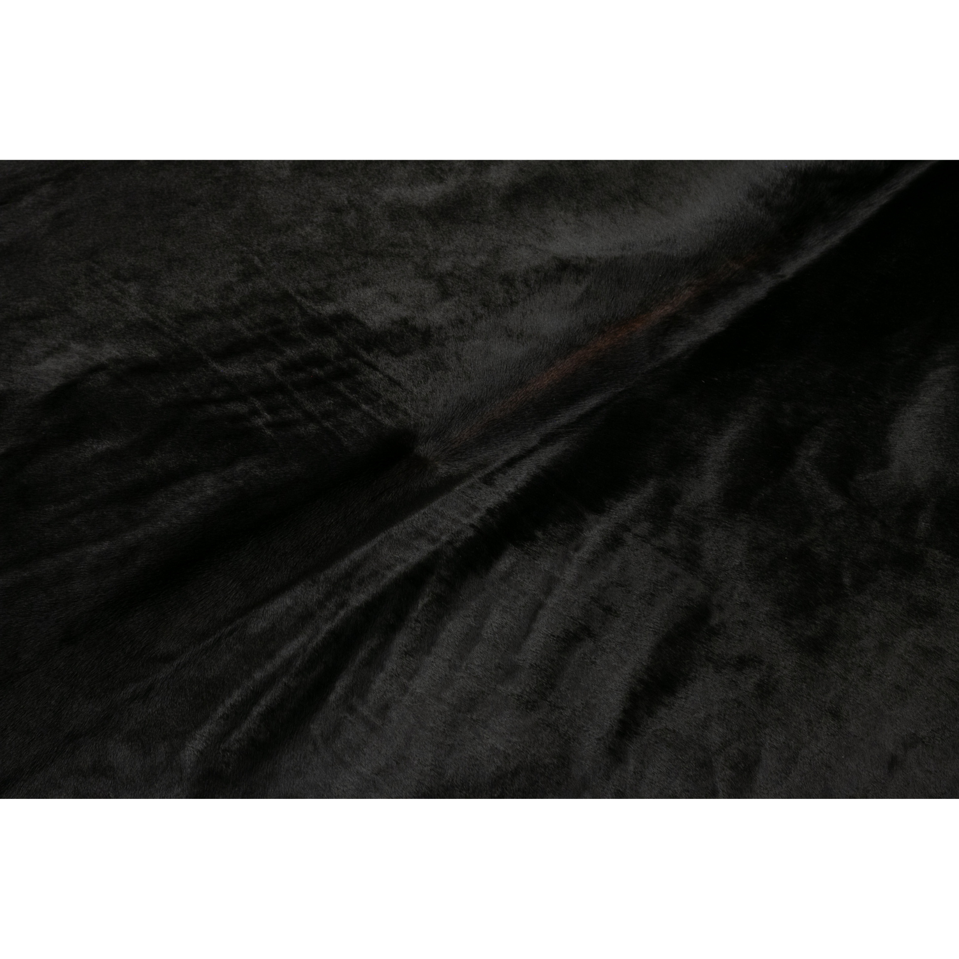 Black hair leather rug 2