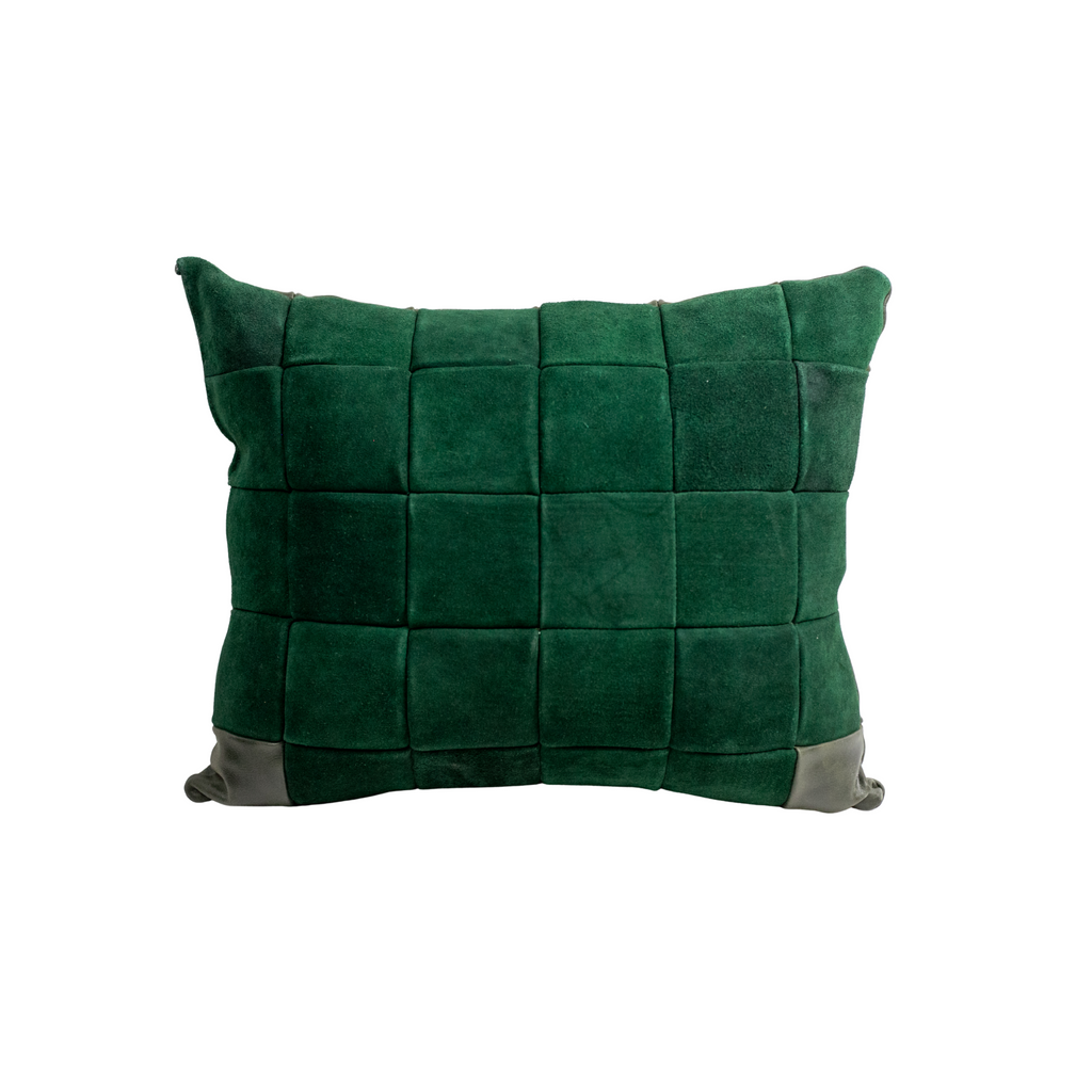 Cojín cuadros verde 54 x 45 cm