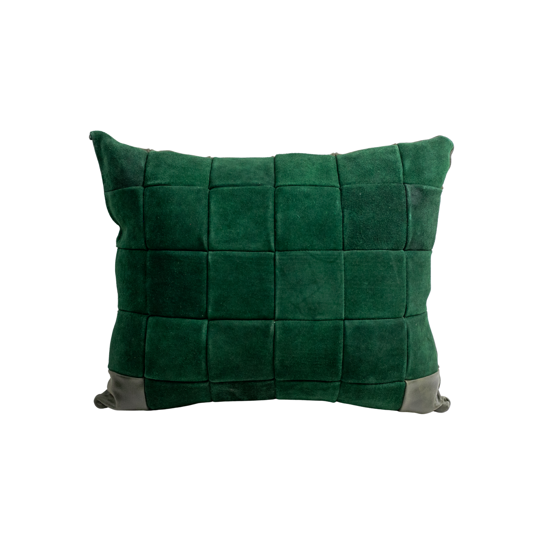 Cojín cuadros verde 54 x 45 cm