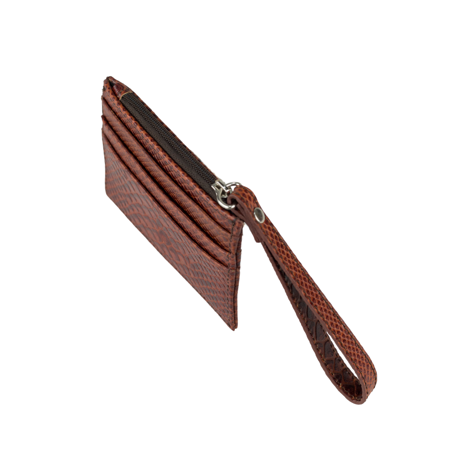 Tarjetero grabado de serpiente