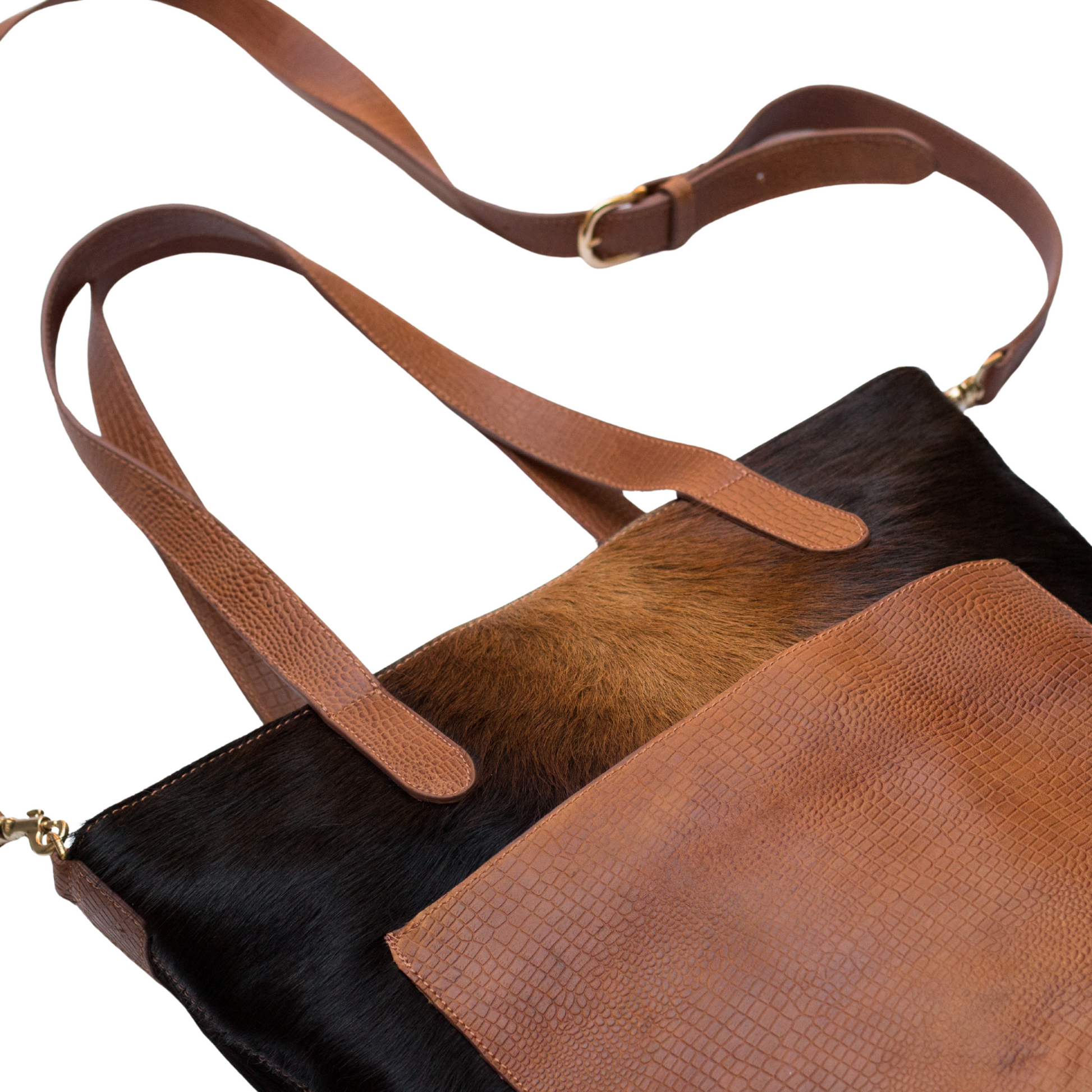 Bolsa Acuario pelo negro con franja