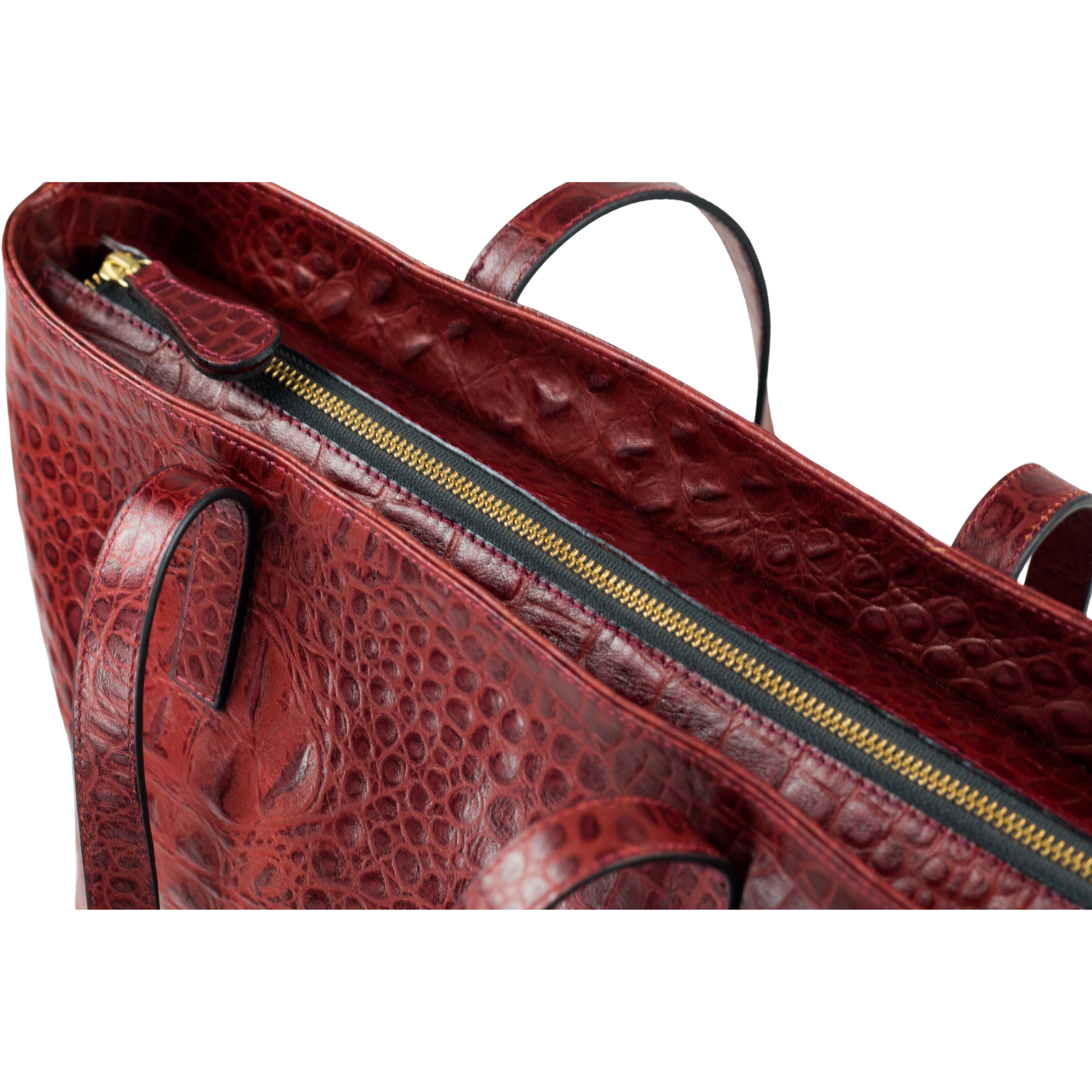 Bolsa April cocodrilo tinto