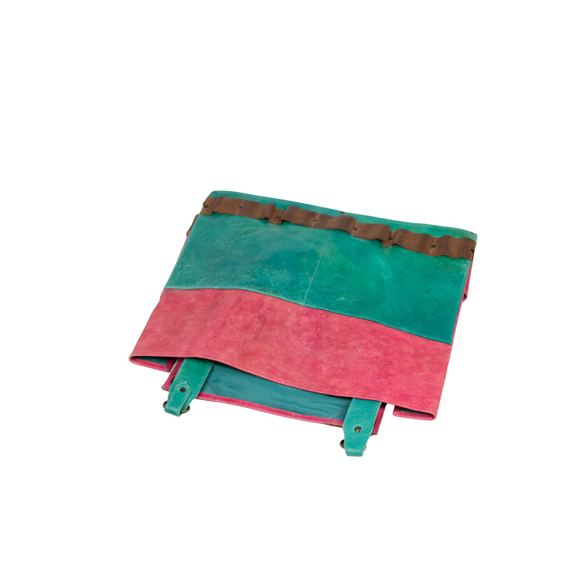 Mandil Herrero rosa y verde aqua talla mediana