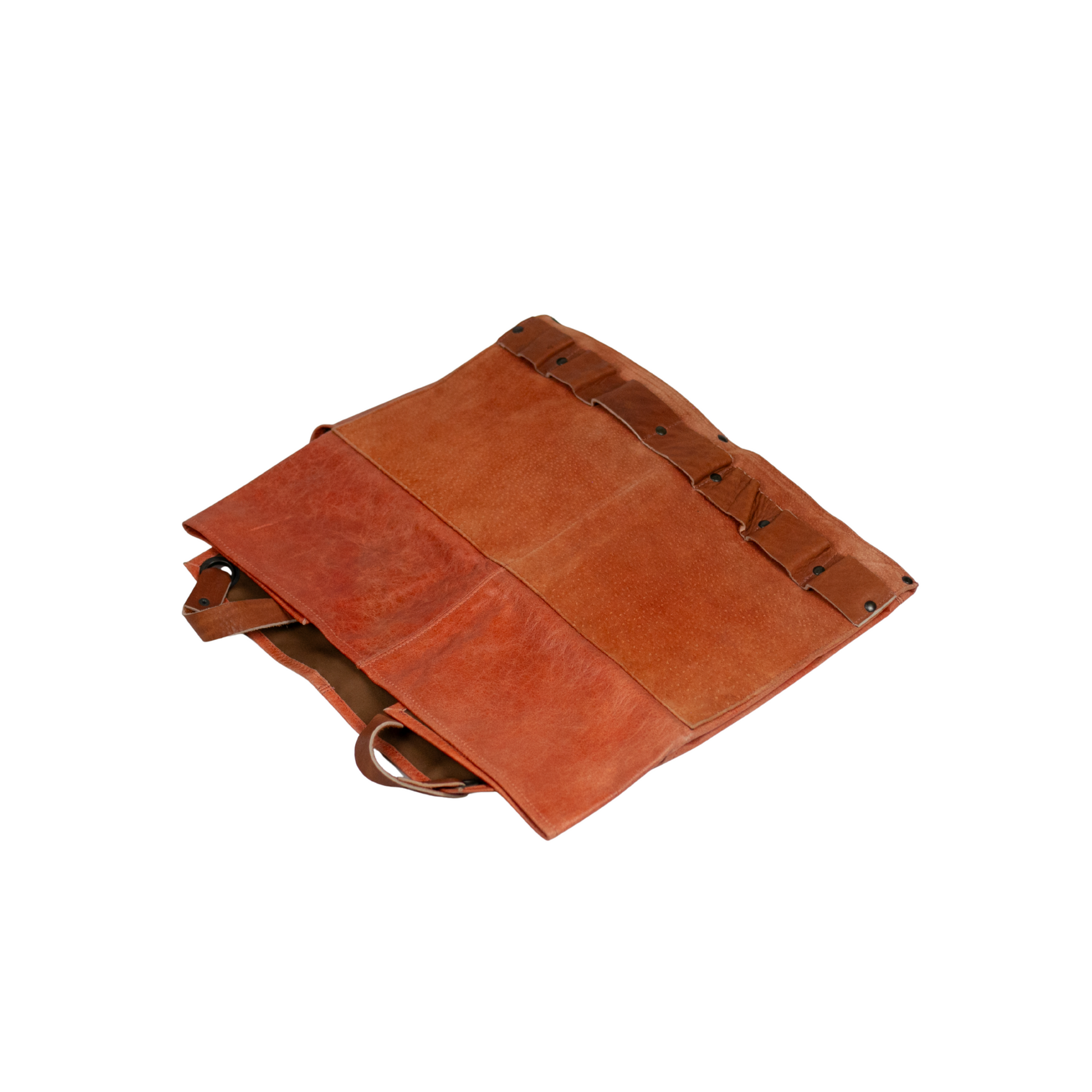 Mandil Herrero naranja y café talla grande