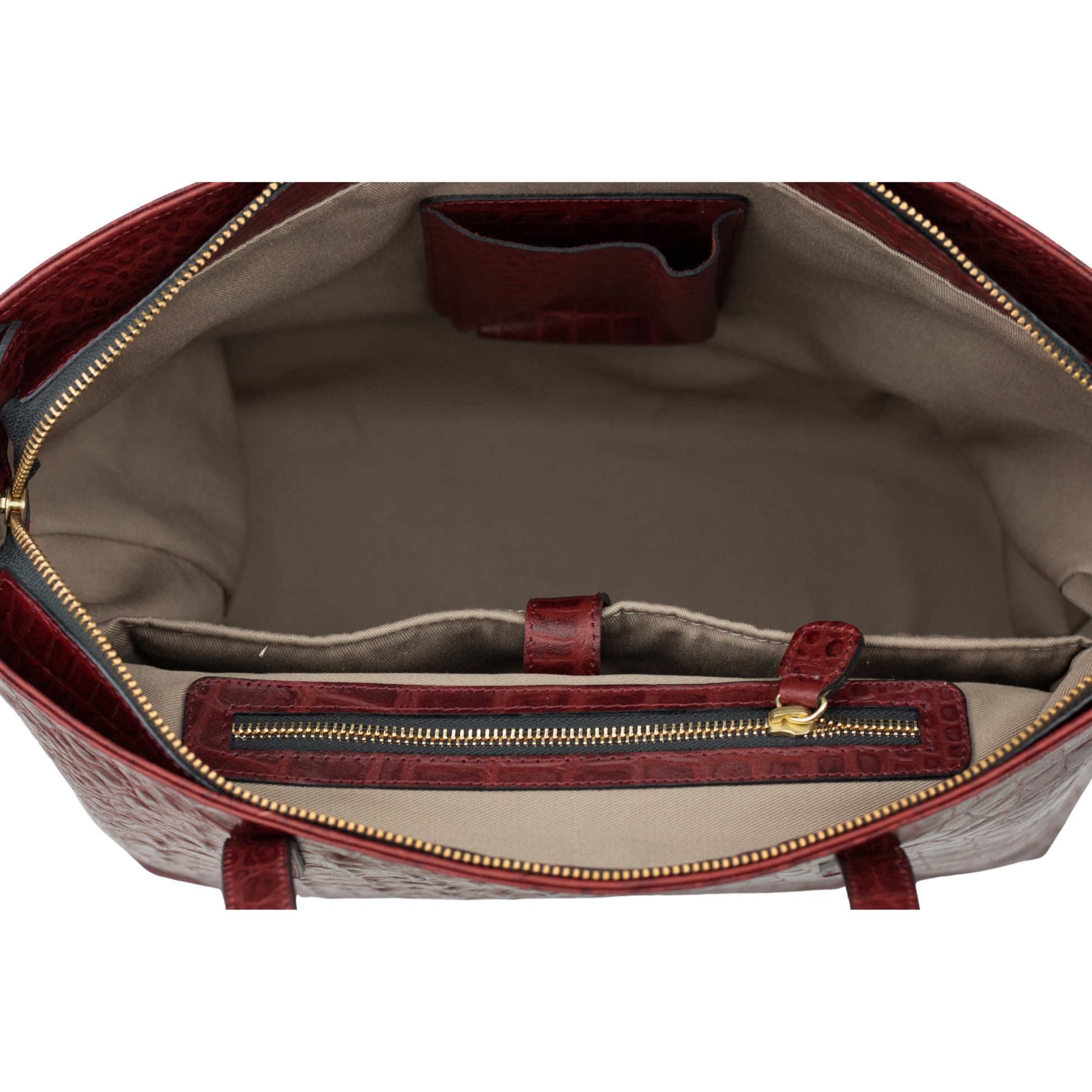 Bolsa April cocodrilo tinto