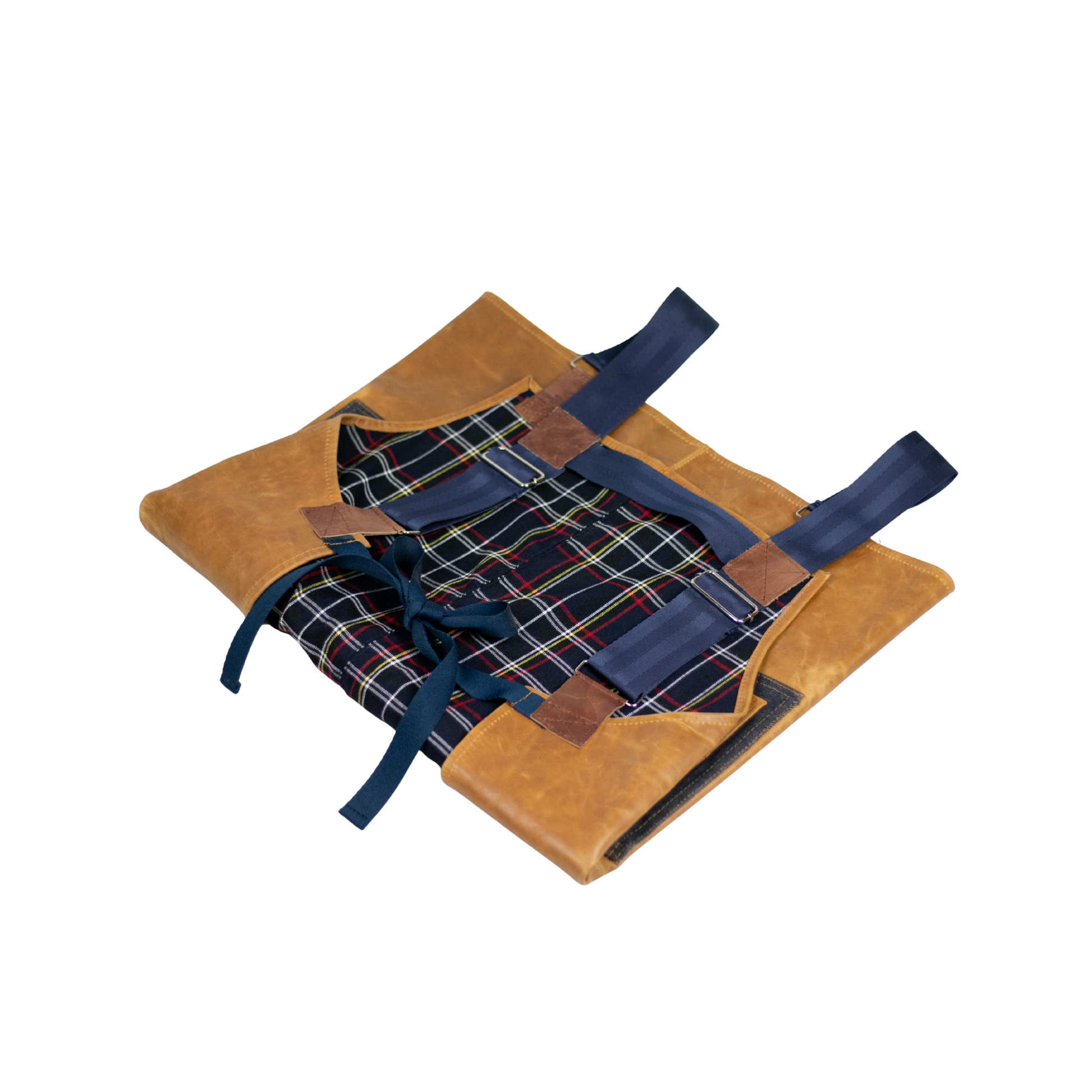 Mandil Tirano amarillo y mezclilla talla mediana