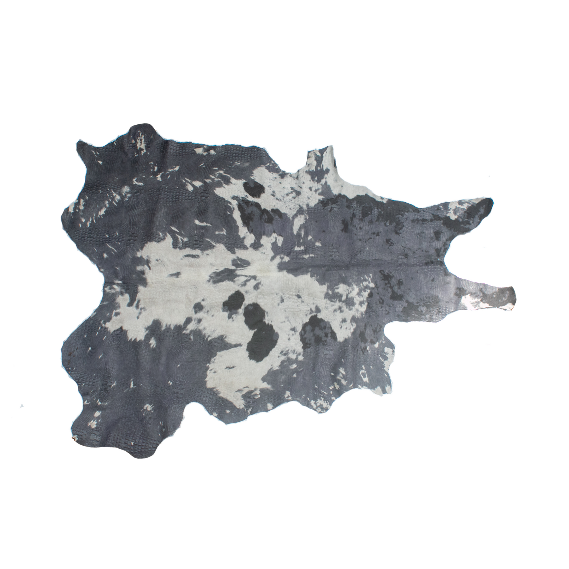 Tapete cuero de pelo con grabado de cocodrilo