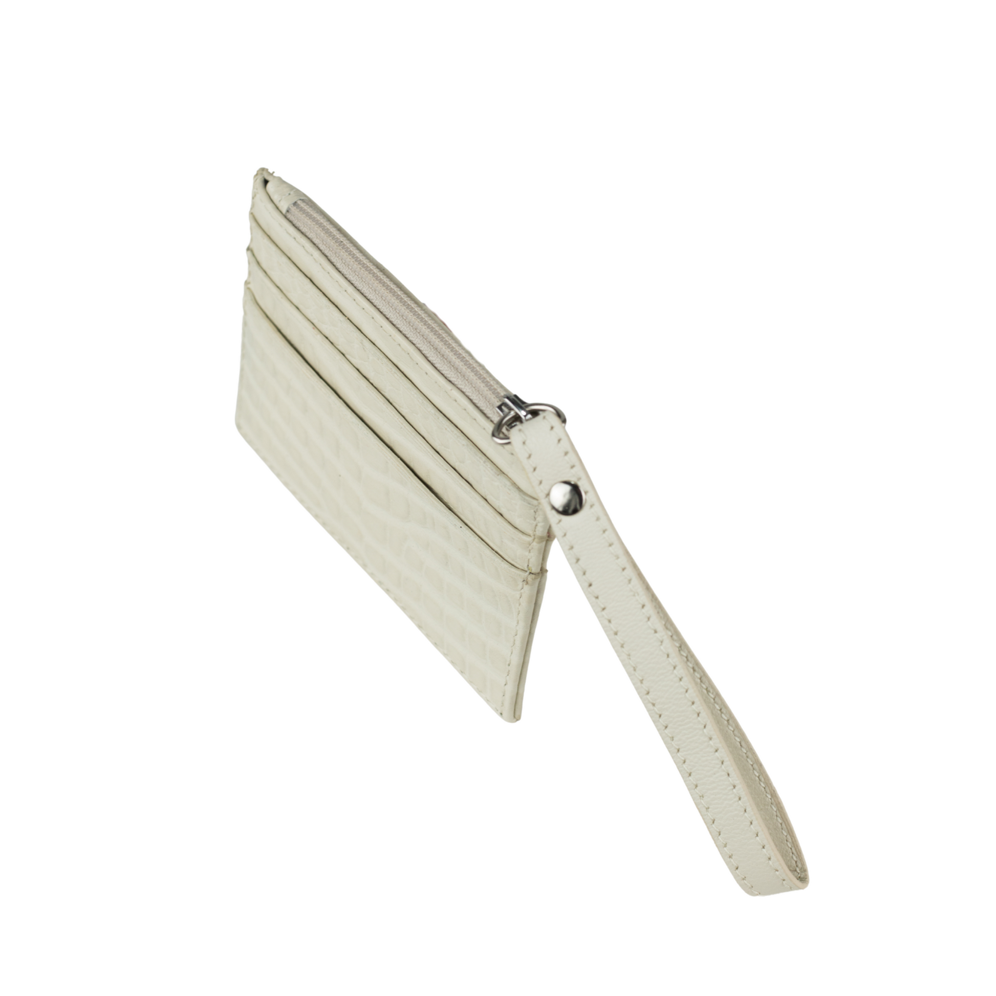 Tarjetero con grabado de cocodrilo