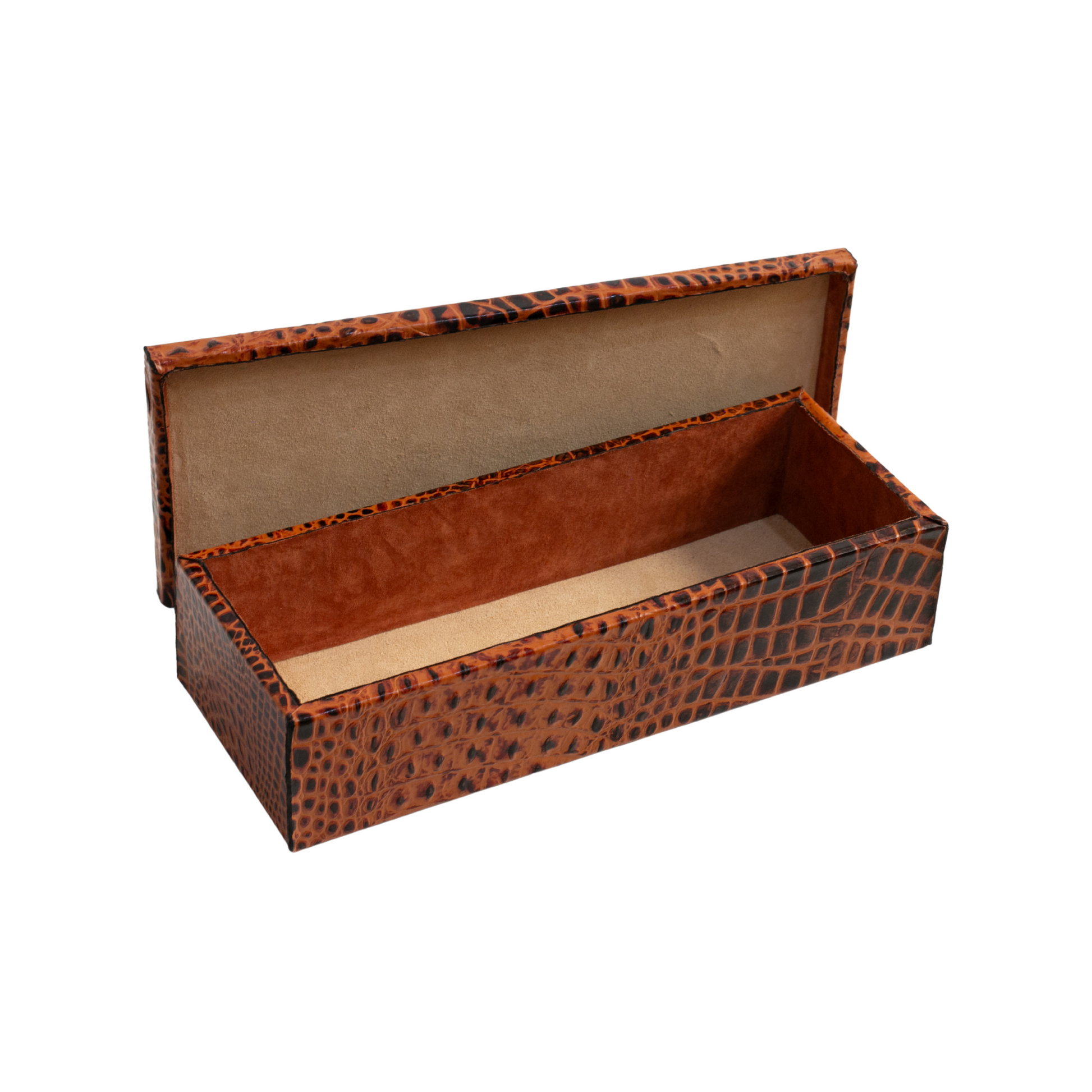 Caja cocodrilo naranja