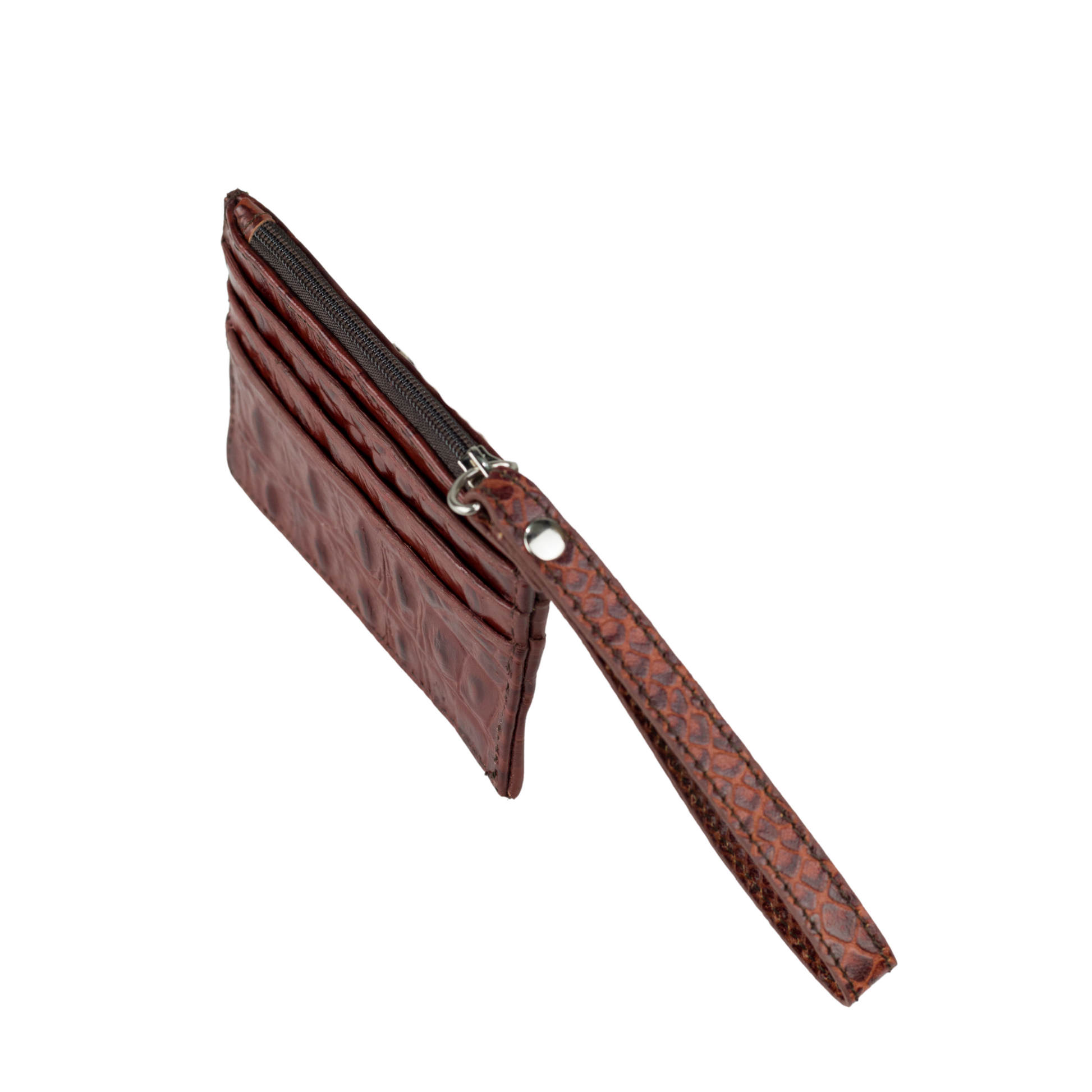 Tarjetero con grabado de cocodrilo