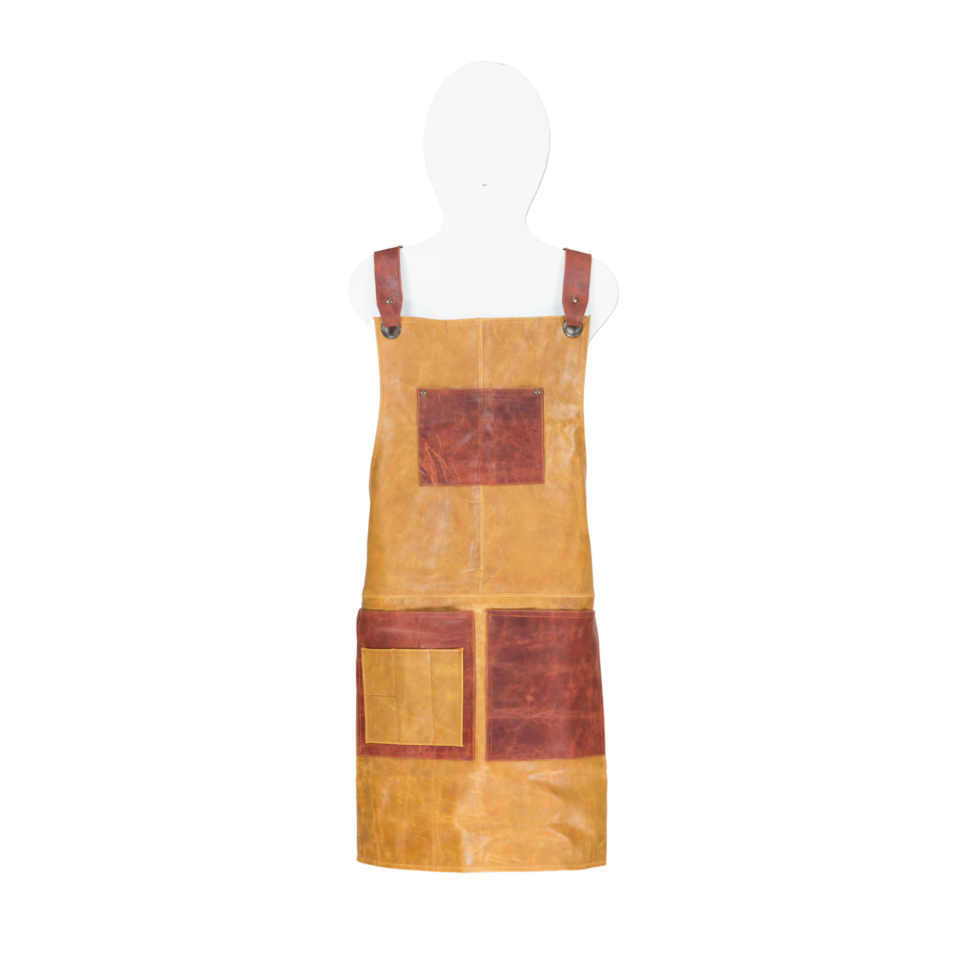 Mandil Mixer amarillo y terracota talla mediana