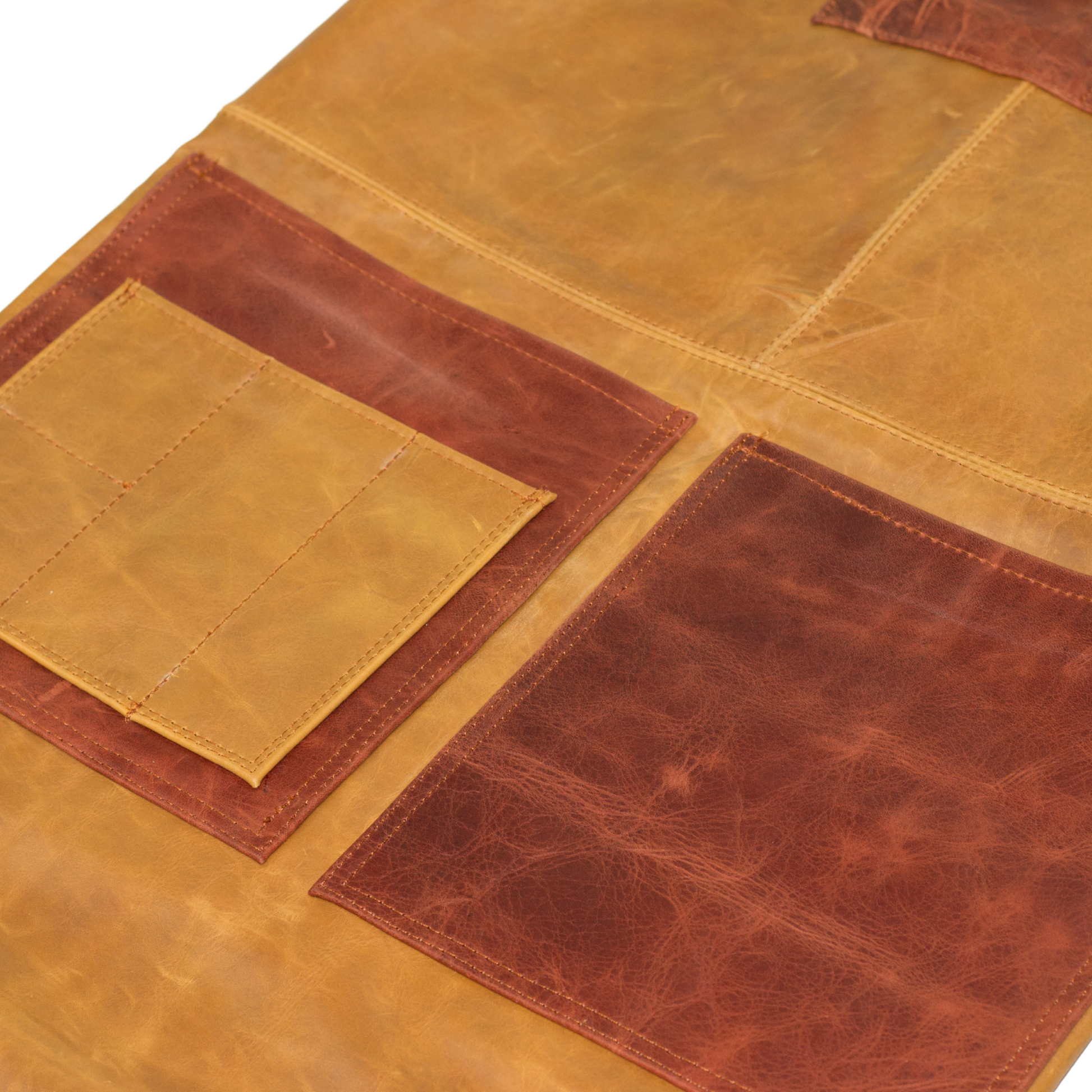 Mandil Mixer amarillo y terracota talla mediana