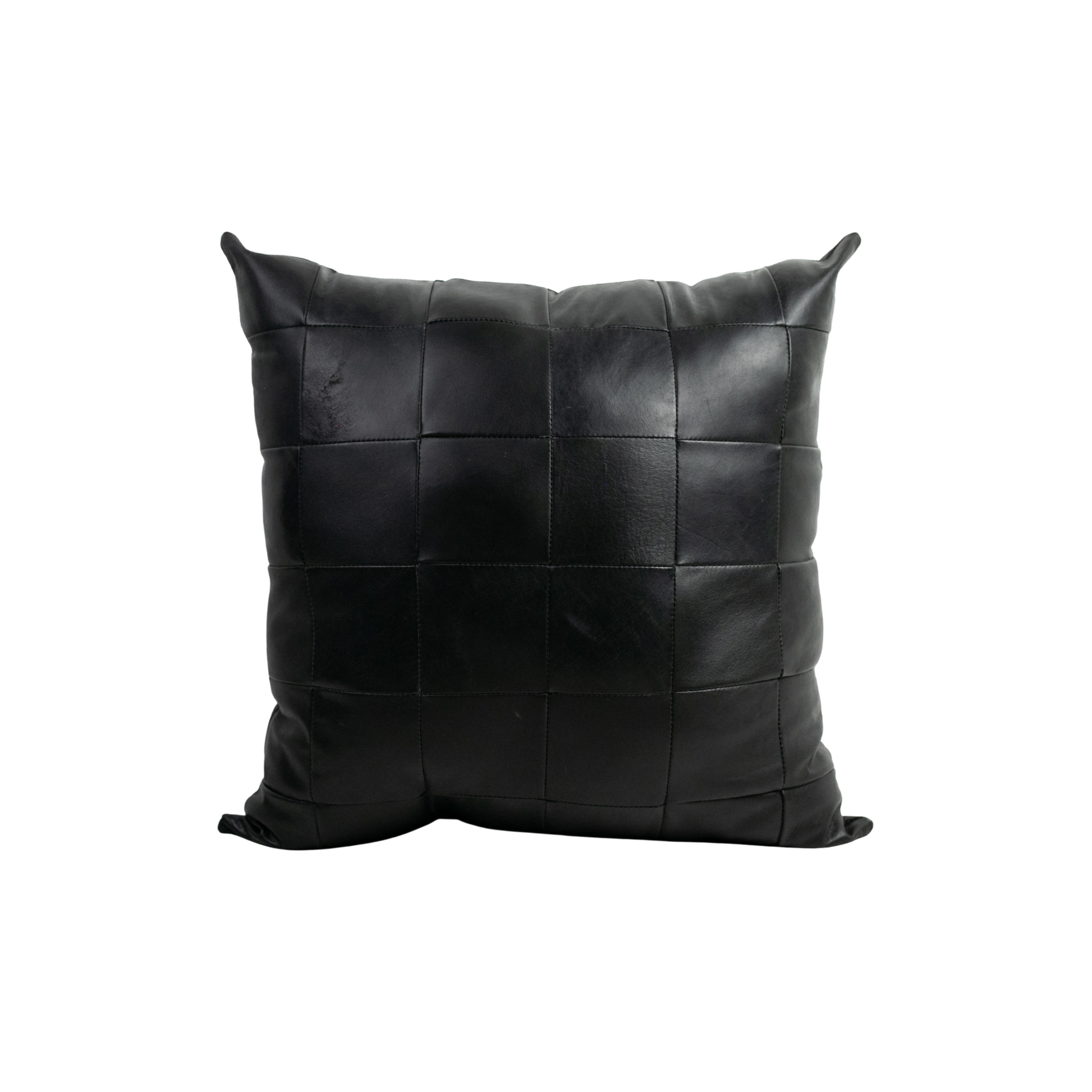 Cojín cuadros negro 50 x 50 cm