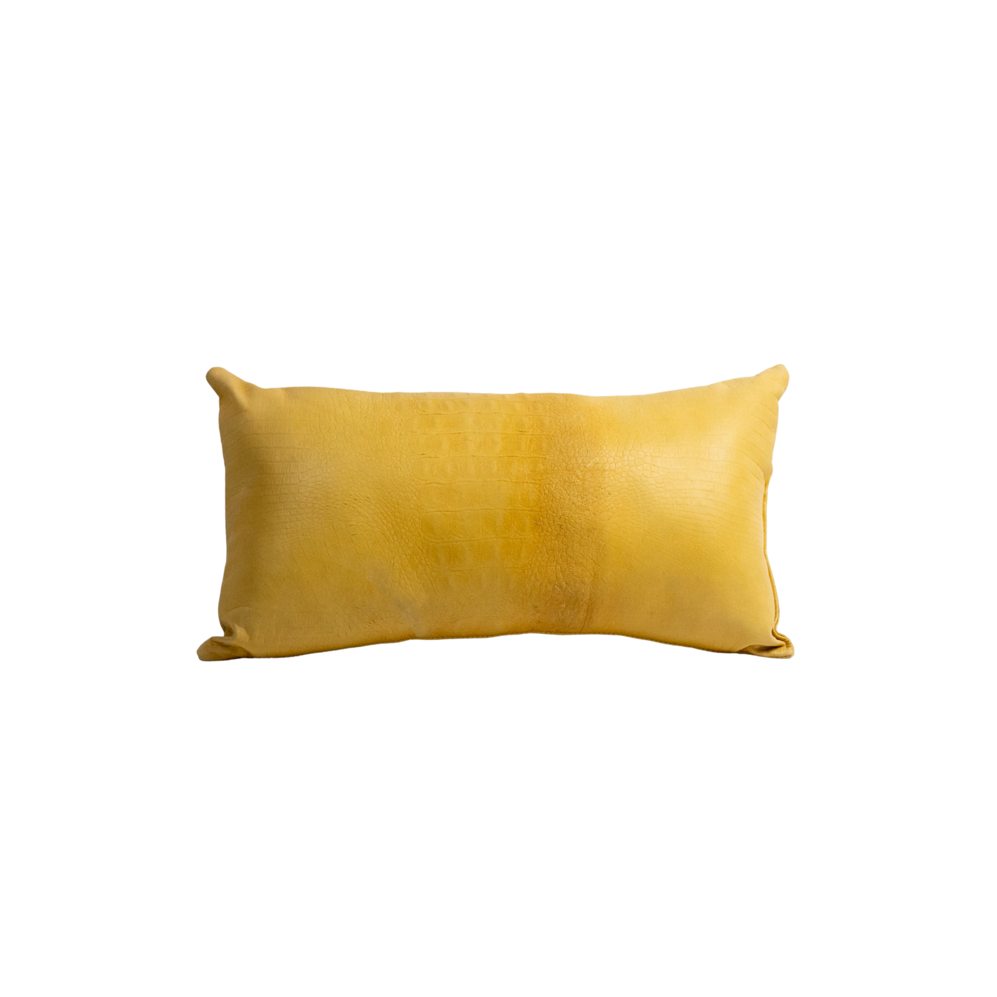 Cojín cocodrilo amarillo