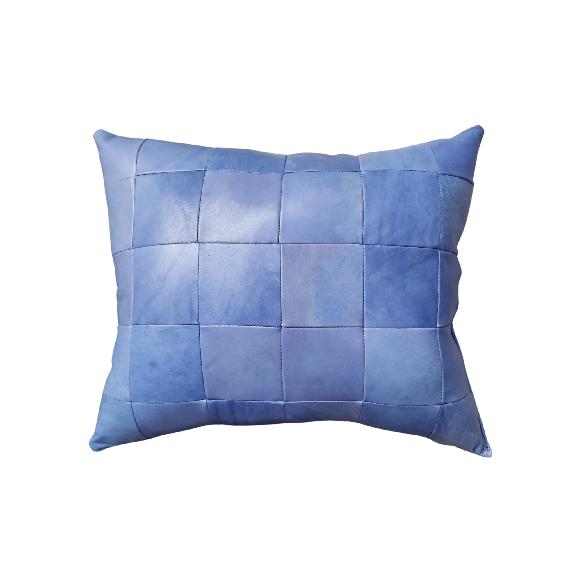 Cojín cuadros azul 54 x 45 cm